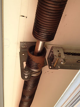 Broken sectional door spring